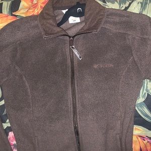 brown sweater zip up